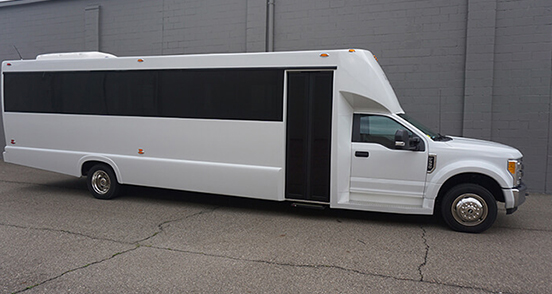 White bus exterior